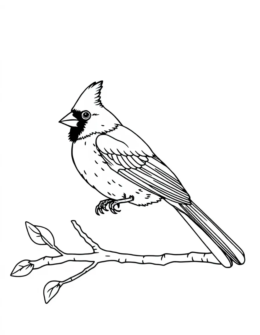 (Virginia) Virginia's state bird, the Cardinal, perched on a branch