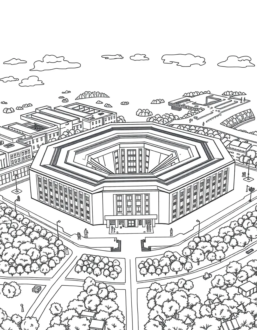 (Virginia) The Pentagon building from an aerial view