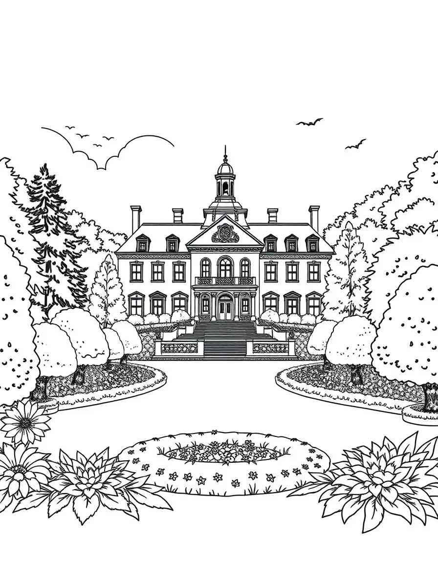 (Virginia) Maymont Park mansion surrounded by gardens