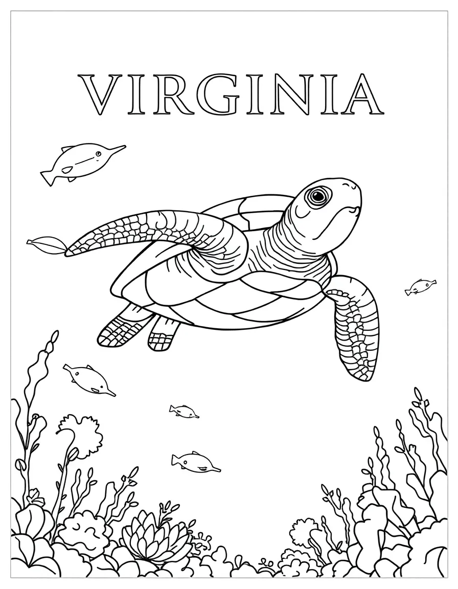 (Virginia) The Virginia Aquarium with sea turtles and marine life