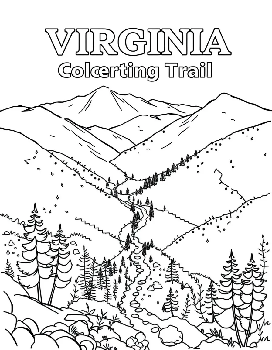 (Virginia) The Virginia Creeper Trail winding through mountains