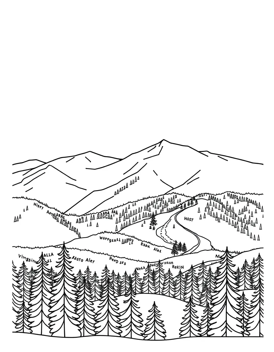 (Virginia) Wintergreen Resort ski slopes and mountain views
