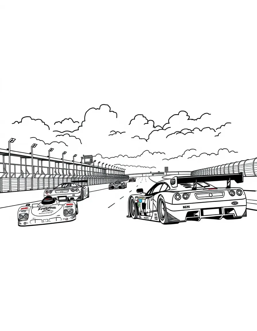 (Virginia) Virginia International Raceway with race cars