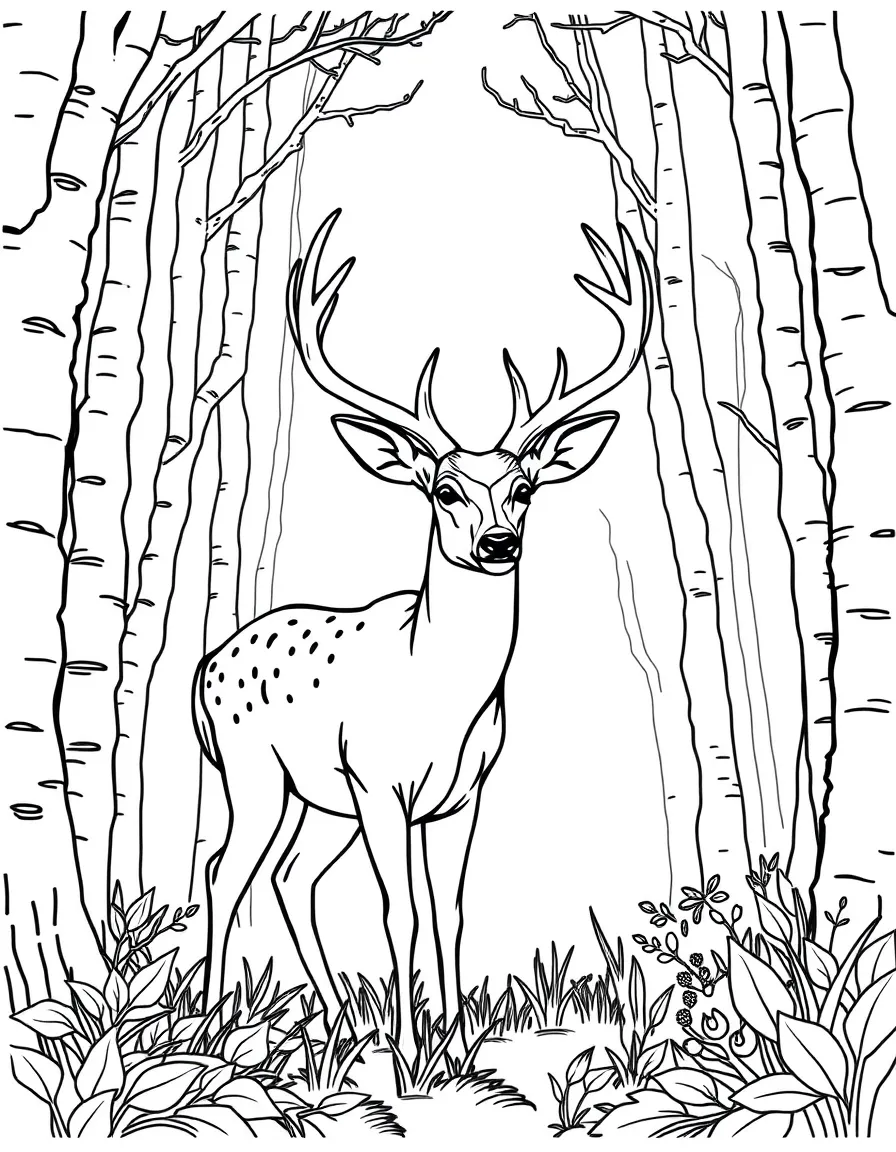 (Virginia) White-tailed deer in Virginia forests