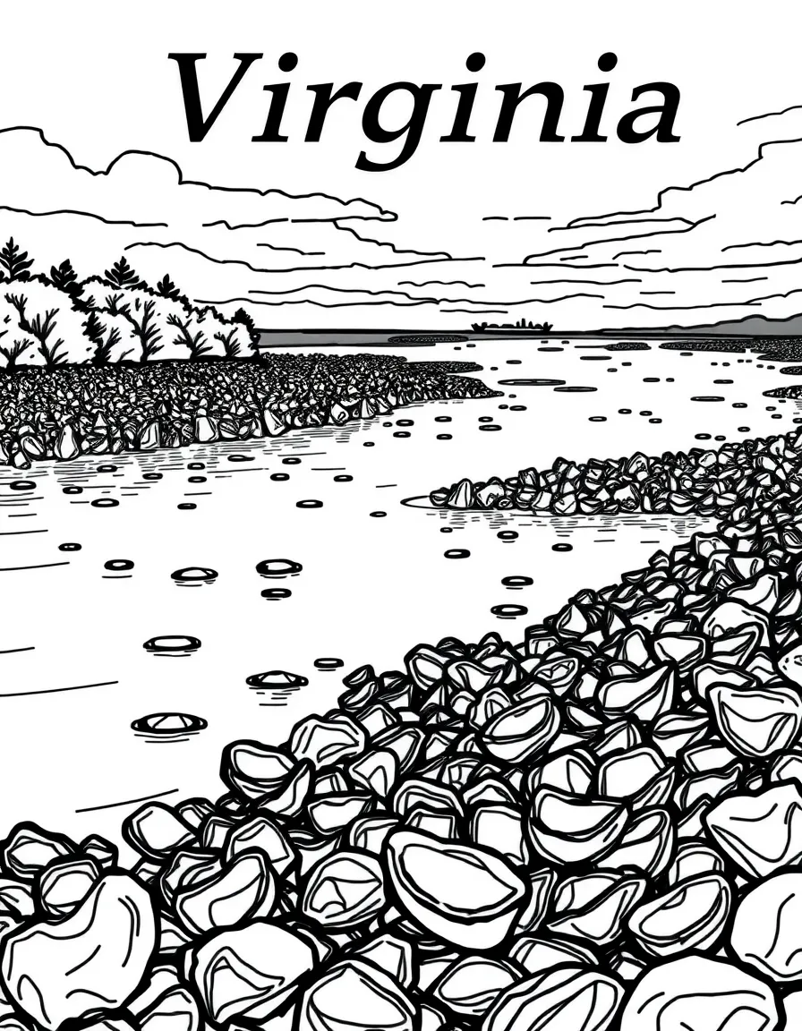 (Virginia) Virginia oyster beds in the bay