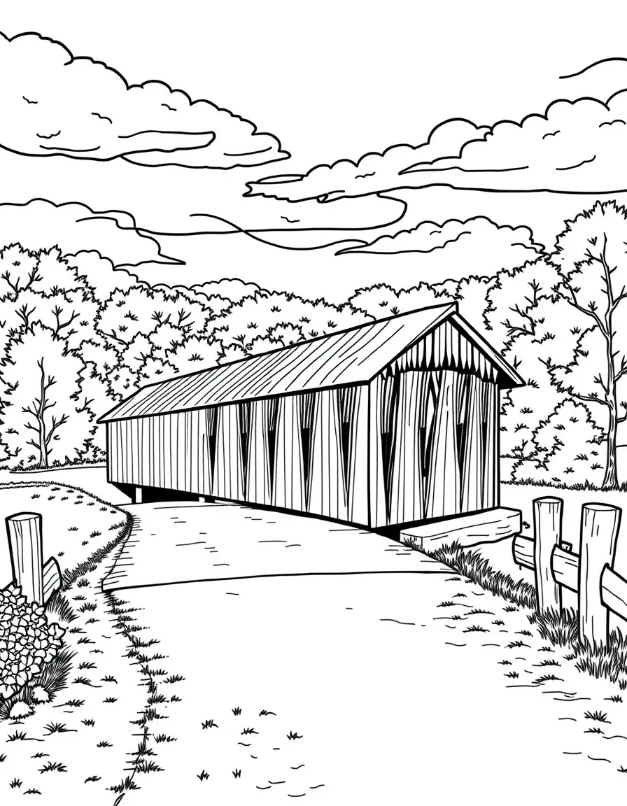 (Virginia) Virginia's covered bridges in rural settings