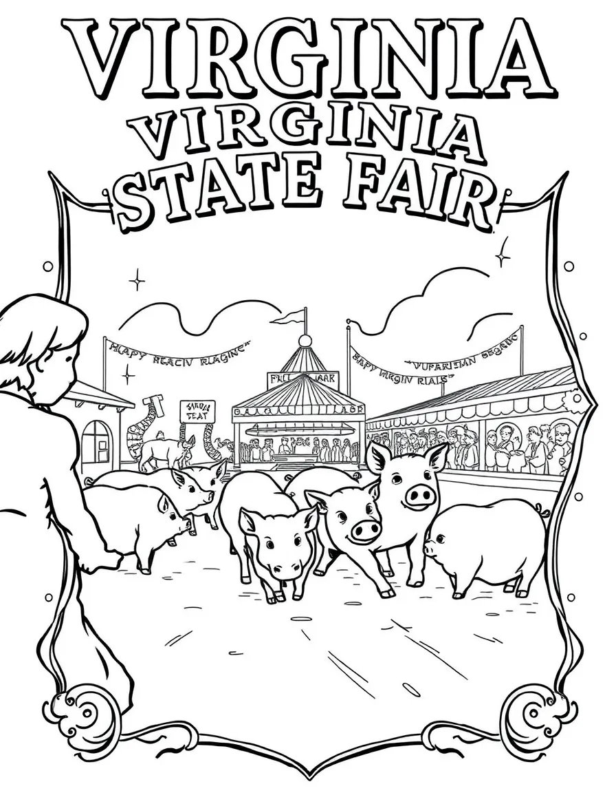 (Virginia) The Virginia State Fair pig races