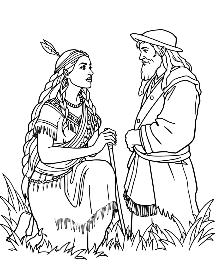 (Virginia) Pocahontas meeting John Smith