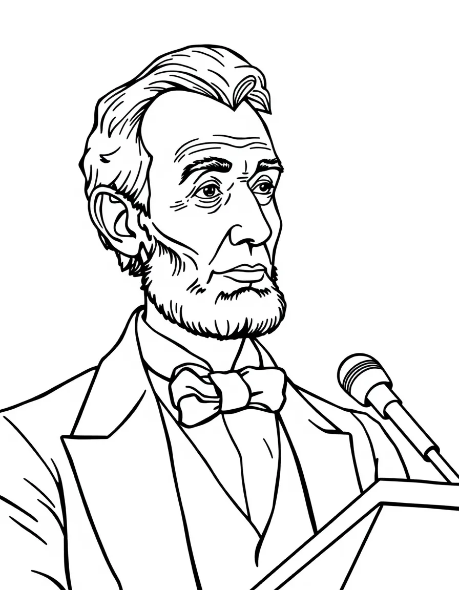 (Illinois) Abraham Lincoln giving a speech