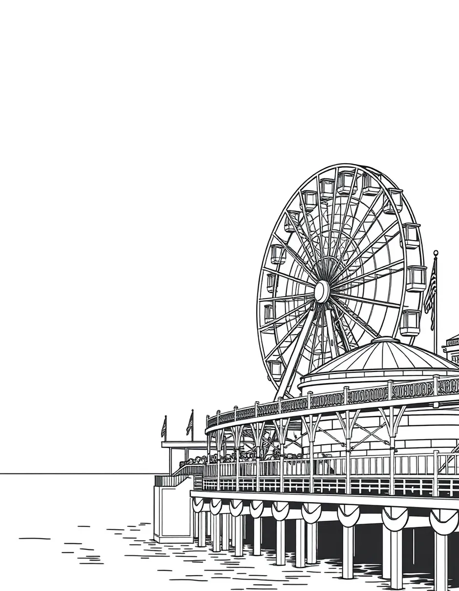 (Illinois) Navy Pier with the Ferris wheel
