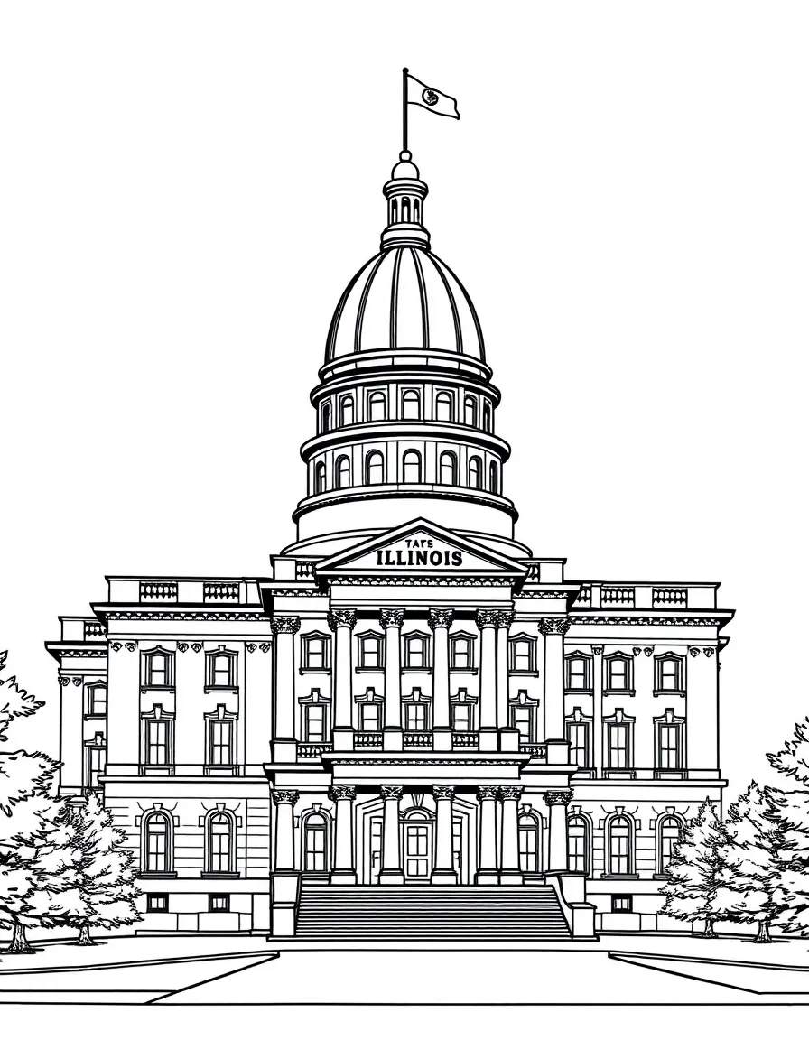 (Illinois) The Illinois State Capitol building in Springfield