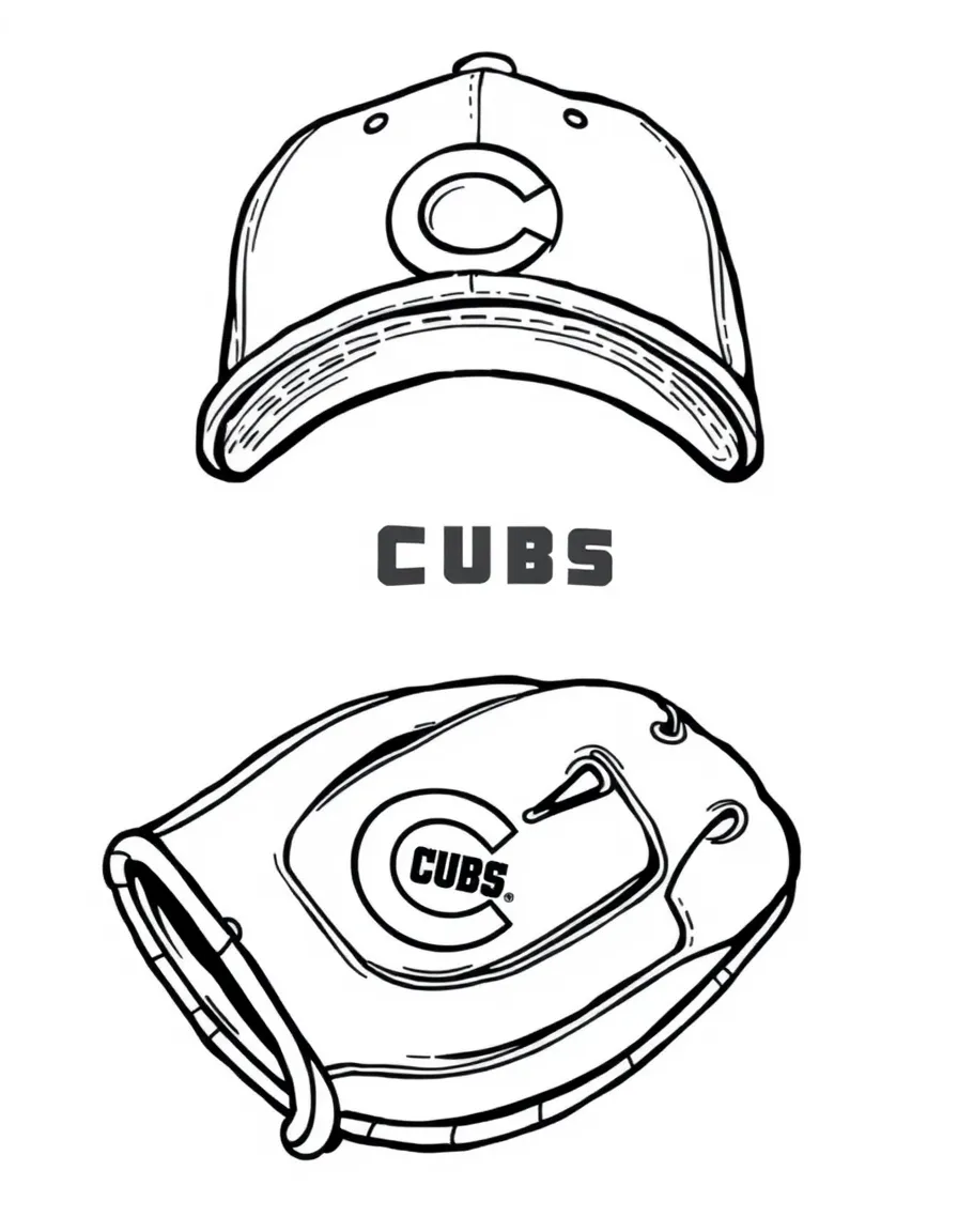 (Illinois) A Cubs baseball cap and mitt