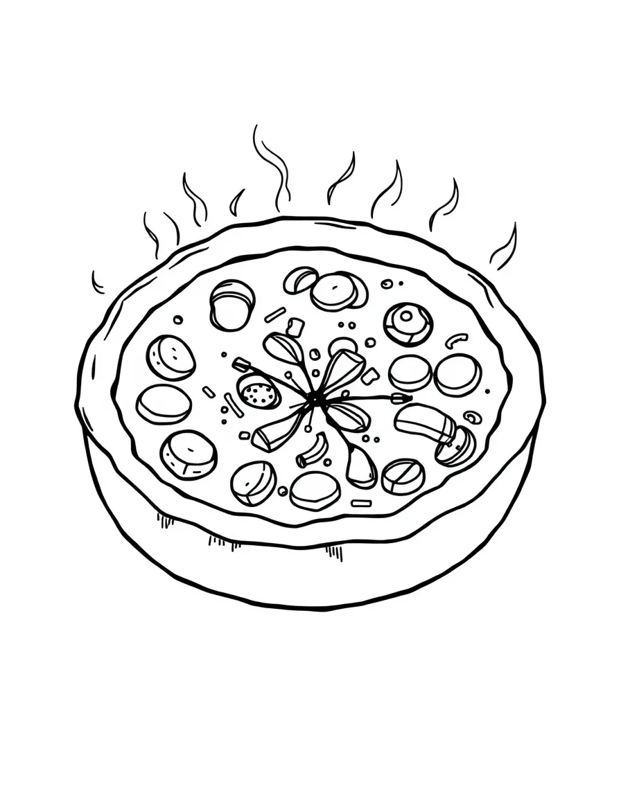 (Illinois) Deep-dish pizza with thick crust and toppings