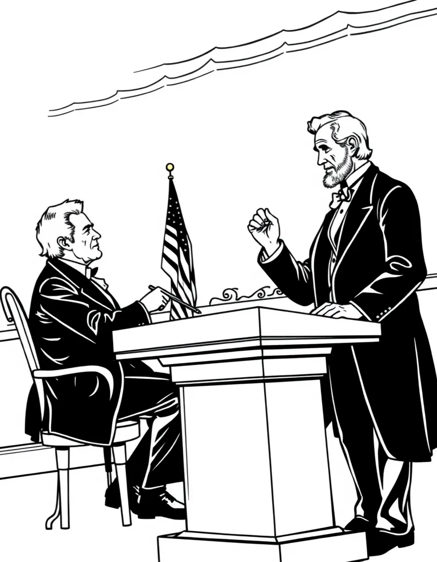 (Illinois) A reenactment of Lincoln–Douglas debates