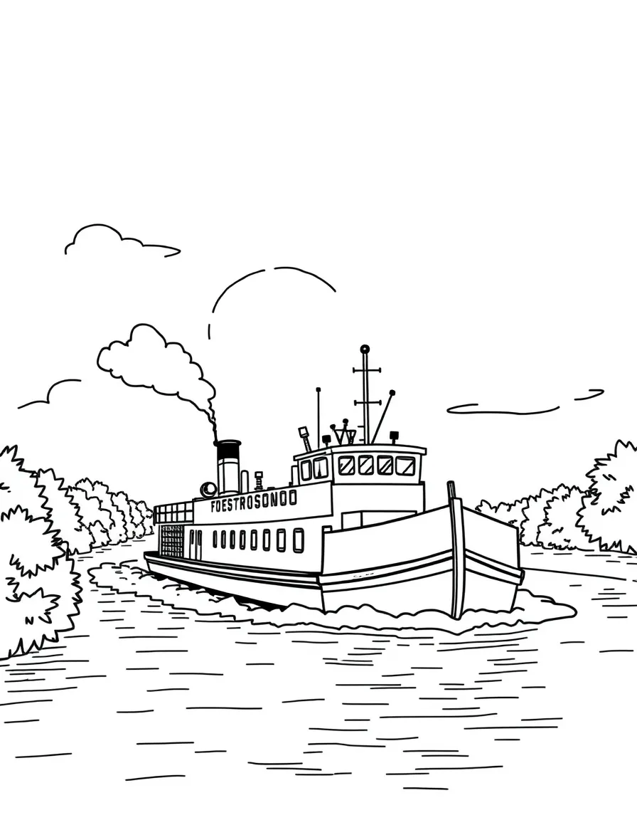 (Illinois) A barge on the Illinois Waterway