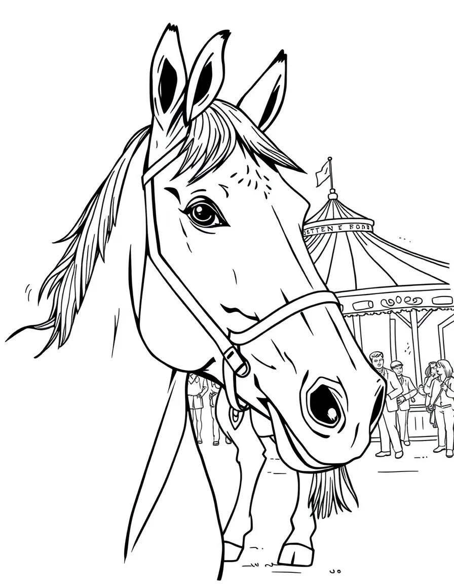 (Illinois) A horse at the Illinois State Fair