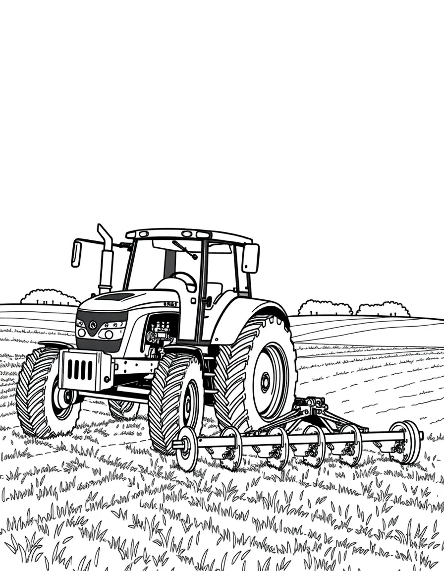 (Iowa) A tractor pulling a plow through a field