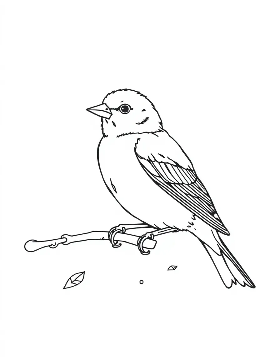 (Iowa) Iowa's state bird, the Eastern Goldfinch, perched on a branch