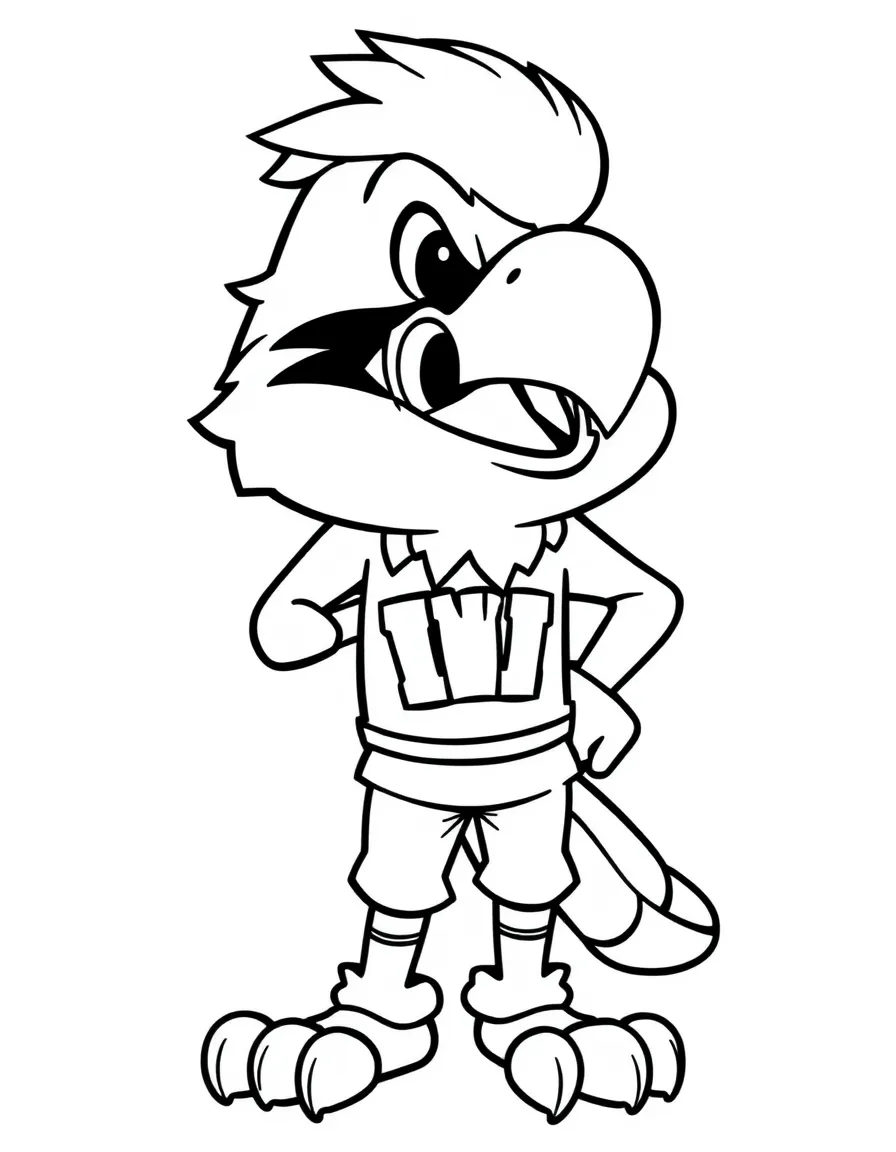 (Iowa) The University of Iowa Hawkeyes mascot Herky