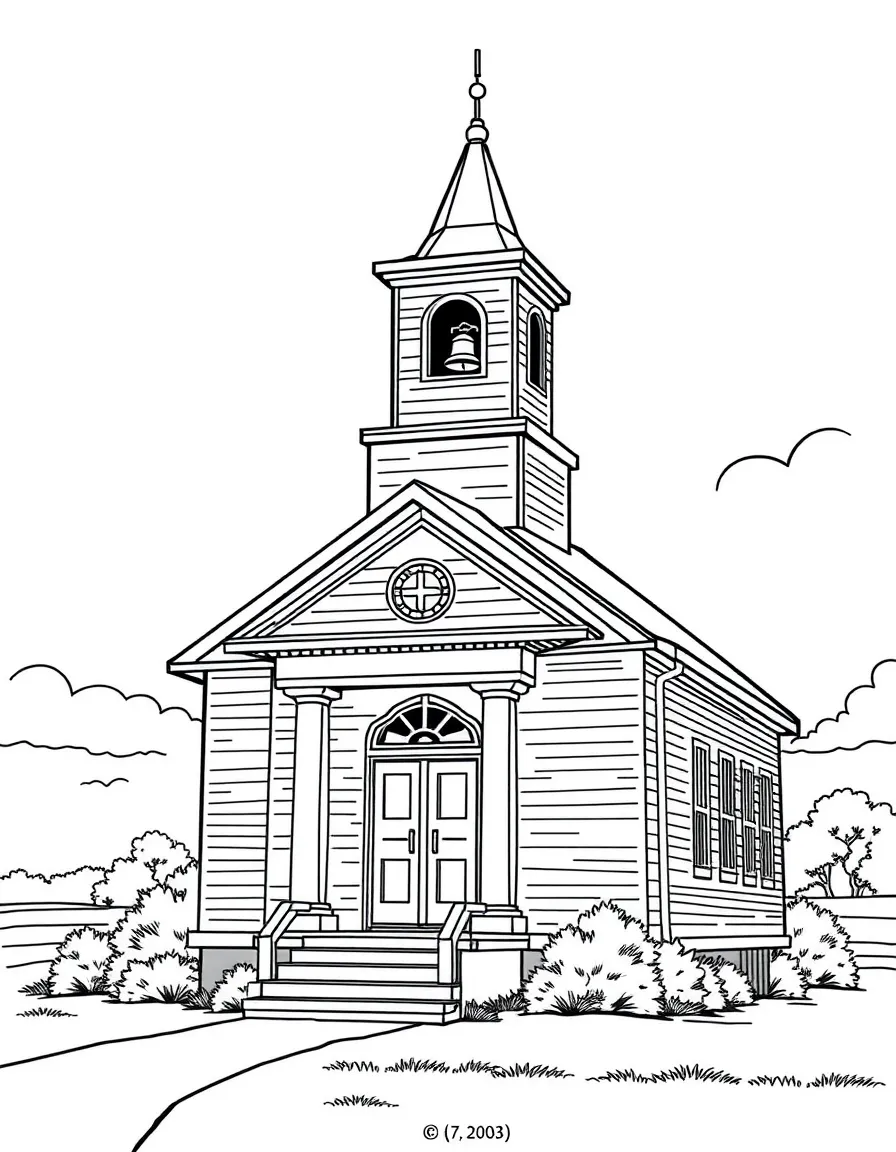 (Iowa) A rural Iowa schoolhouse with a bell tower