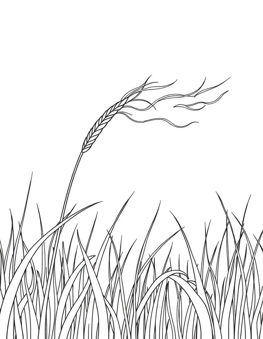(Iowa) Wind blowing through tall prairie grass