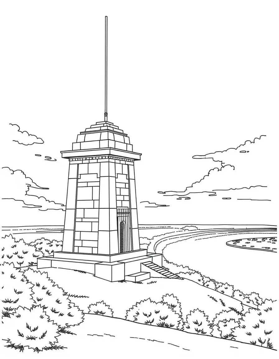 (Iowa) The Sergeant Floyd Monument overlooking the Missouri River