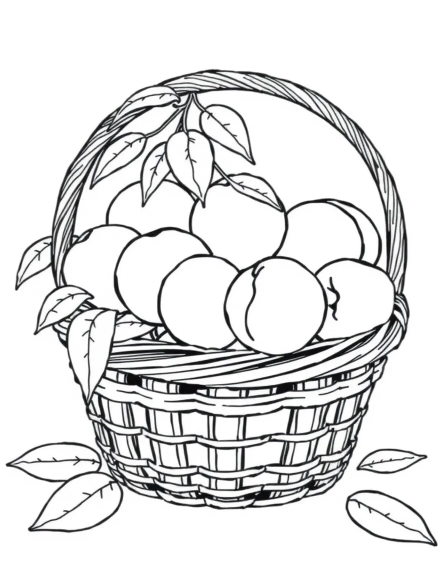 (Alabama) A basket of fresh peaches from Chilton County