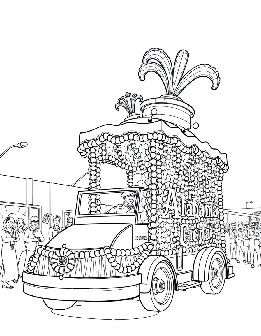 (Alabama) A Mardi Gras parade float in Mobile