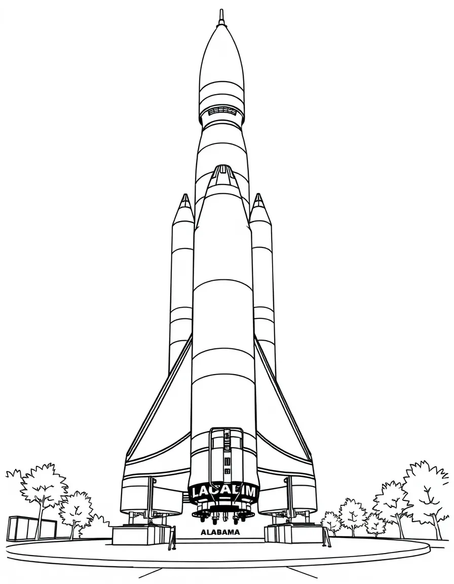 (Alabama) The Saturn V rocket on display in Huntsville