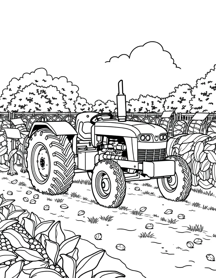 (Alabama) A tractor on a peanut farm in Dothan