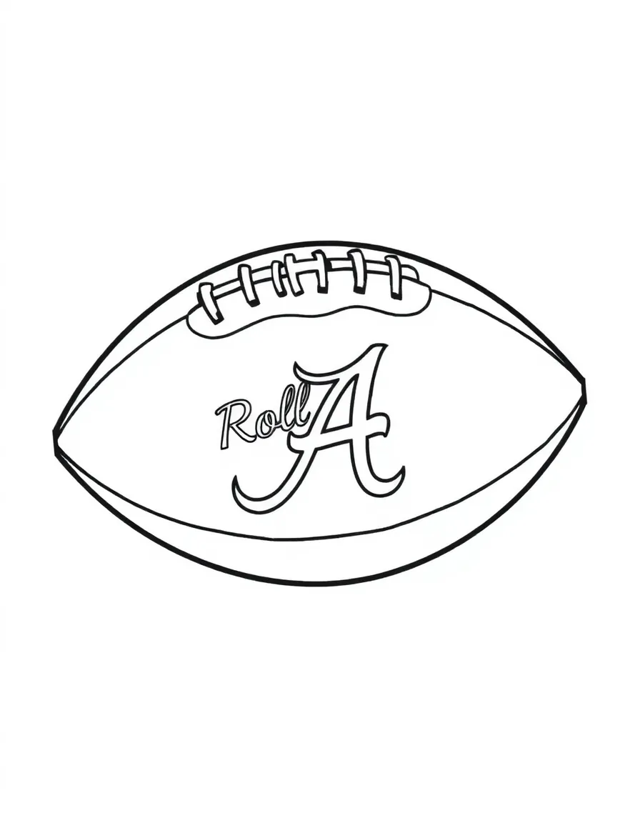 (Alabama) A football with "Roll Tide" written on it