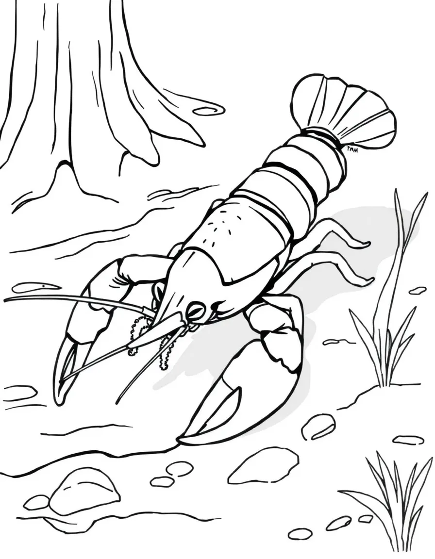 (Alabama) A crayfish crawling on muddy ground