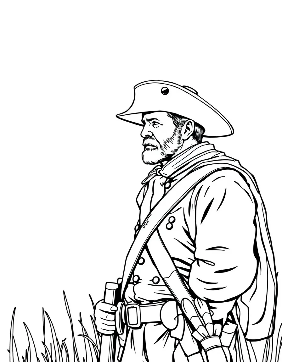 (Alabama) A Civil War reenactor in historical costume
