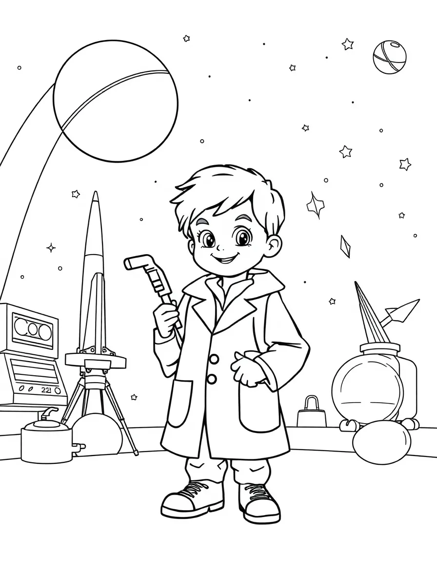 (Alabama) A young scientist at the Space & Rocket Center