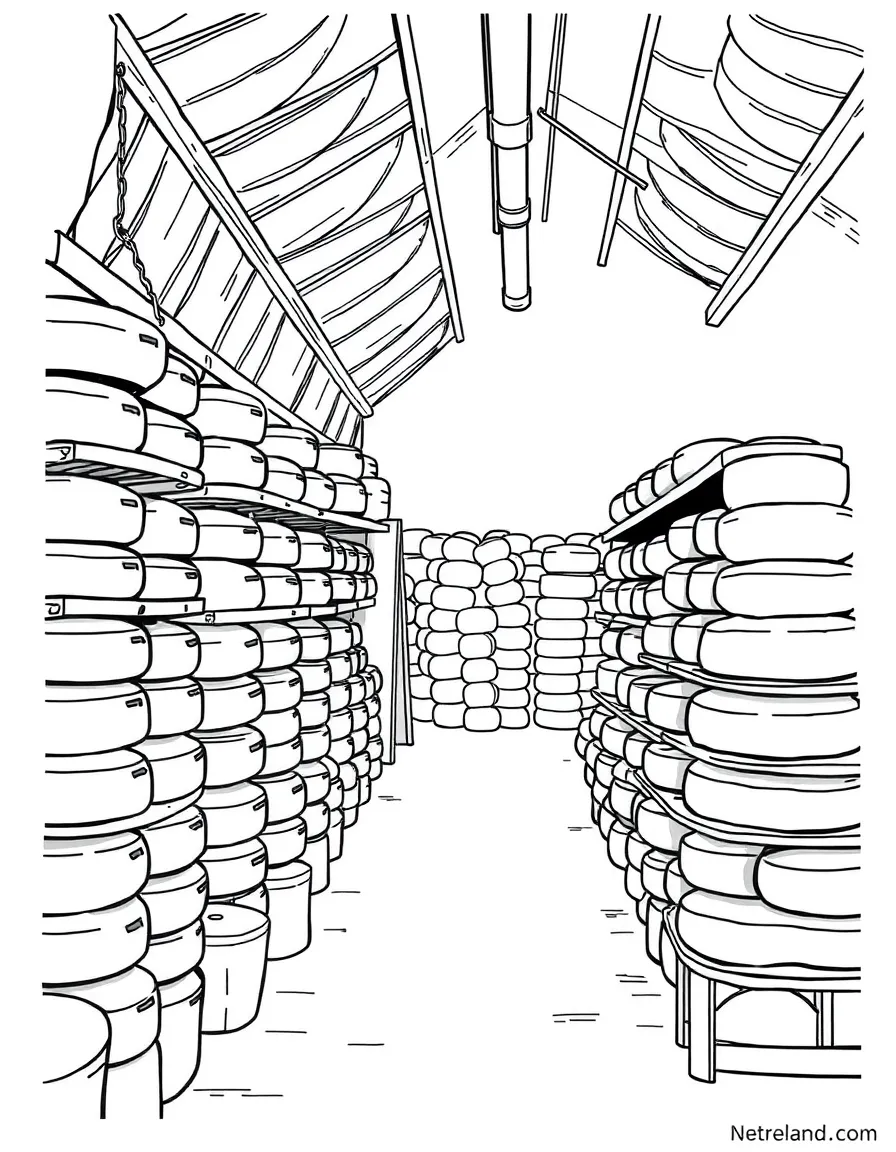(Netherland, Holland) Edam cheese market with round cheeses stacked high