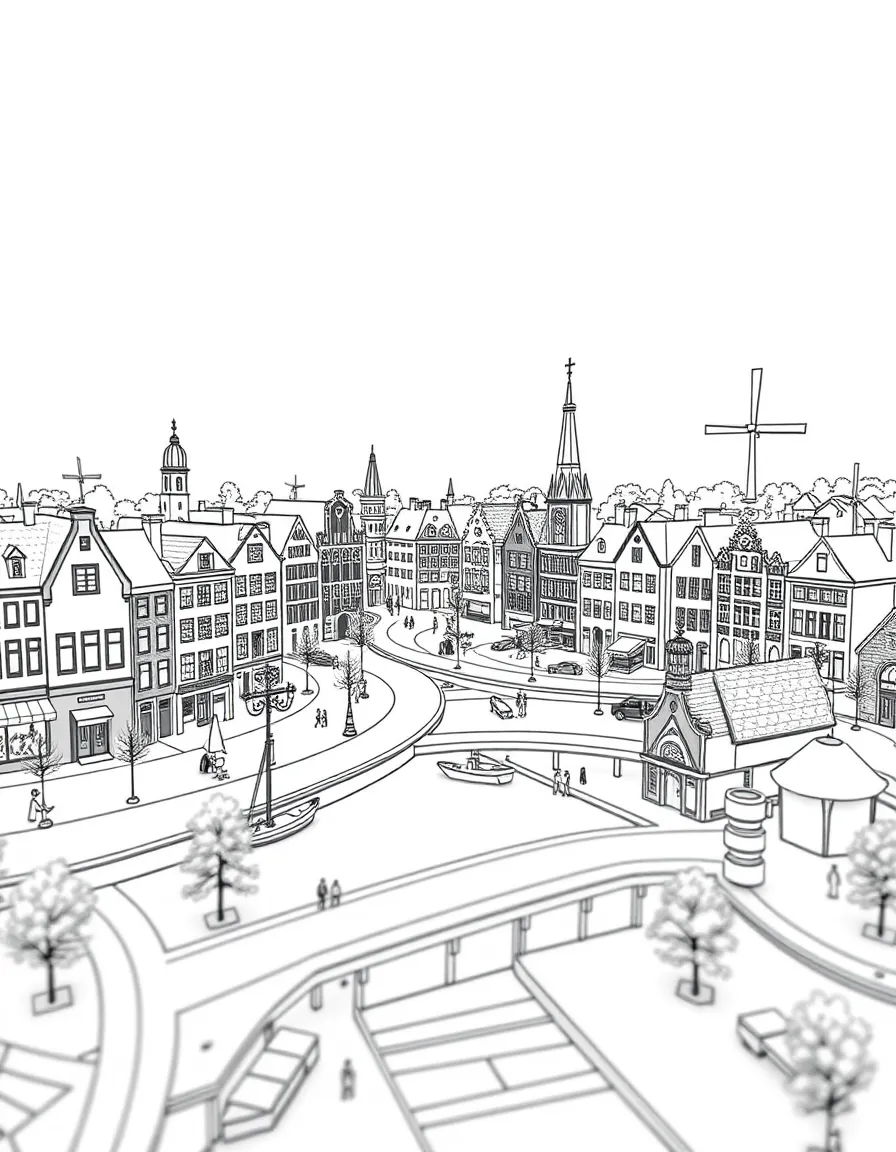 (Netherland, Holland) Madurodam miniature park with tiny Dutch landmarks