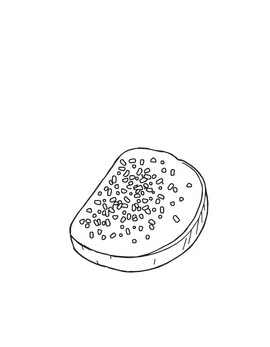 (Netherland, Holland) Hagelslag (chocolate sprinkles) on bread slice