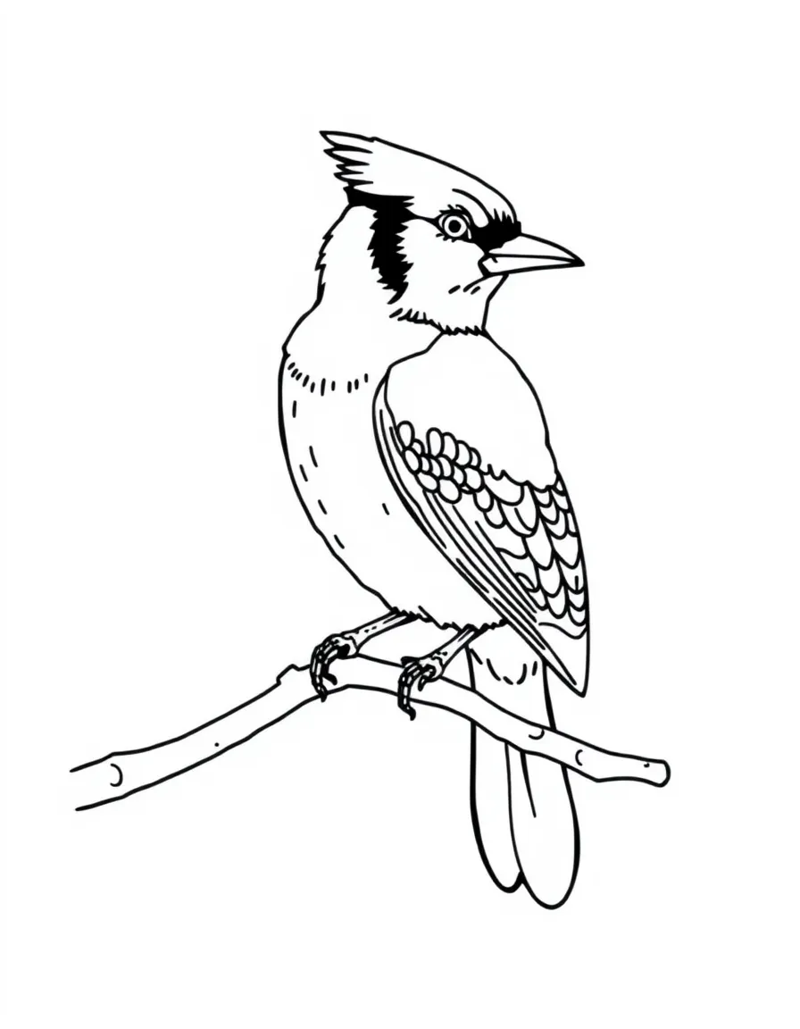 (Connecticut) A blue jay (state bird) sitting on a branch