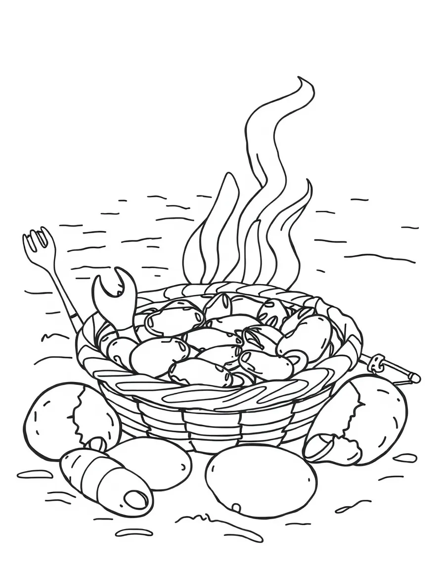 (Connecticut) A traditional Connecticut clambake