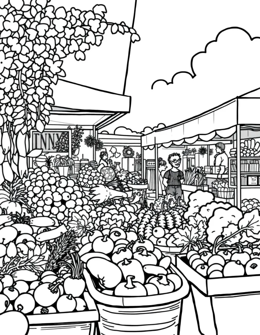 (Connecticut) A farmer's market with local vegetables