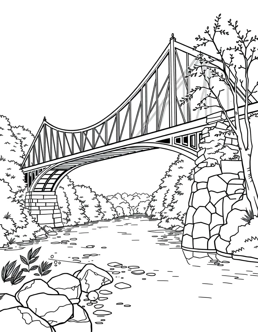 (Connecticut) A bridge over the Farmington River