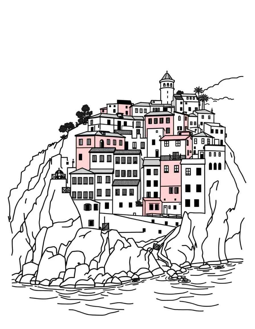 (Italy) The colorful houses of Cinque Terre by the sea