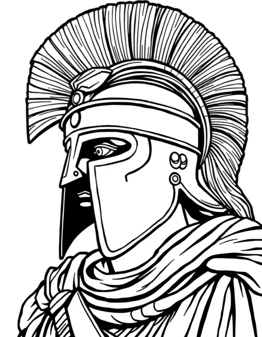 (Italy) A Roman soldier helmet and shield