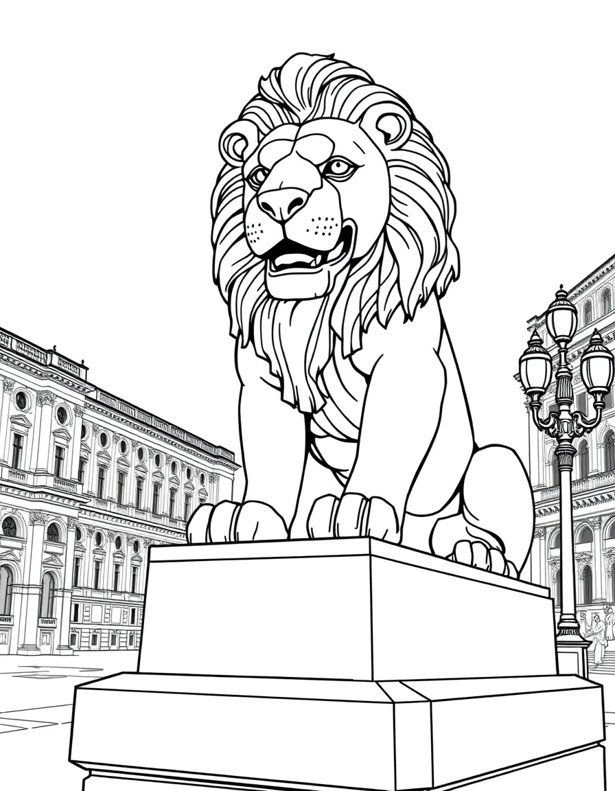 (Italy) A lion statue in Piazza San Marco, Venice