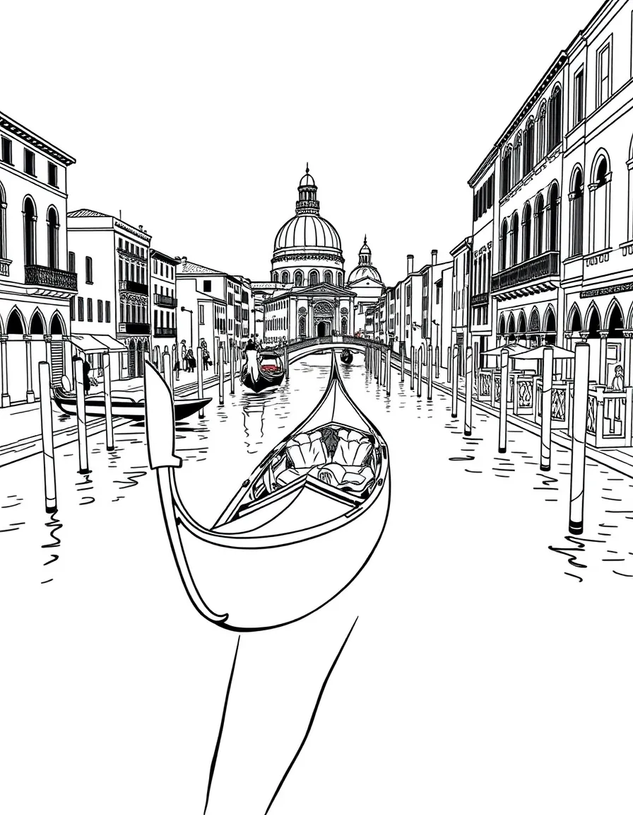 (Italy) A gondola race in Venice