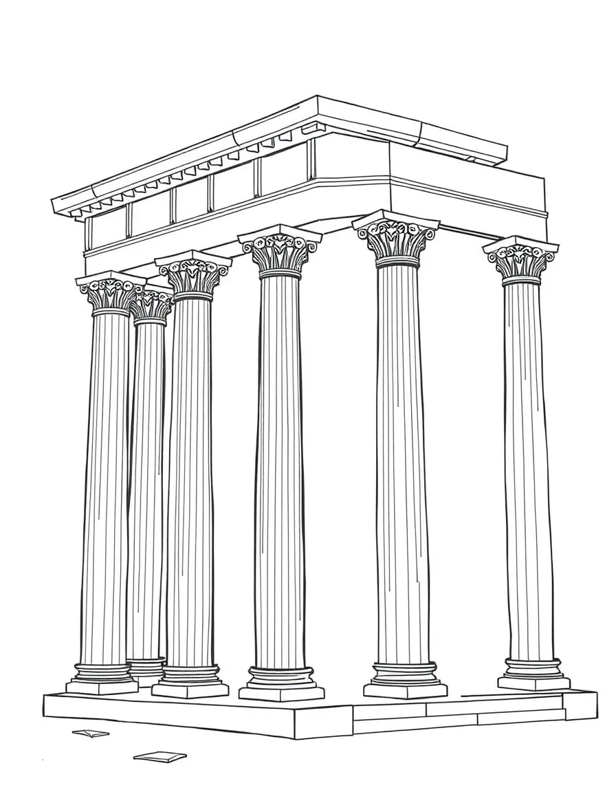 (Italy) A Roman forum with tall columns