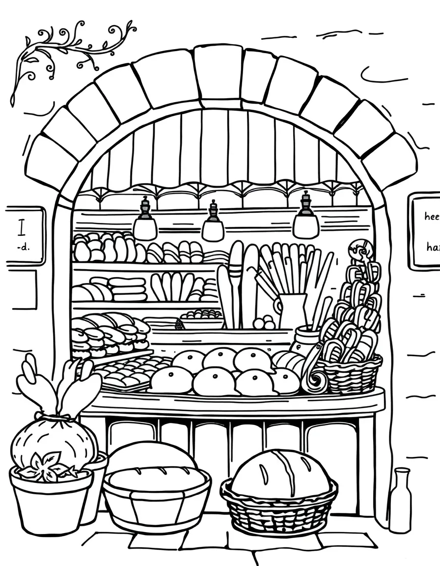 (Italy) A traditional Italian bakery with bread and pastries