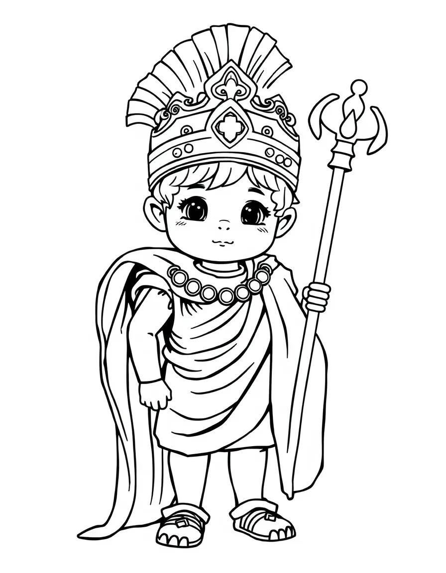 (Italy) A child dressed as a Roman emperor