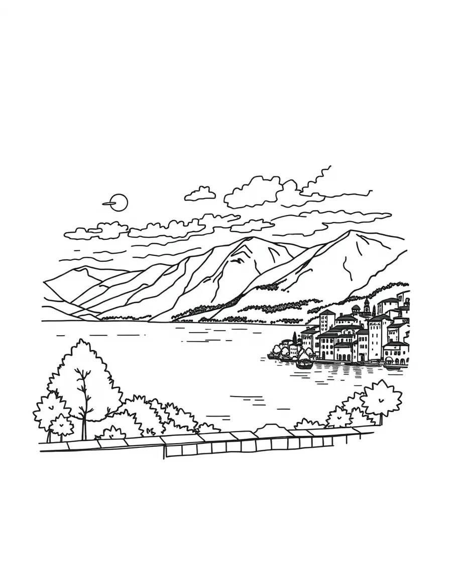 (Italy) A scenic view of Lake Como