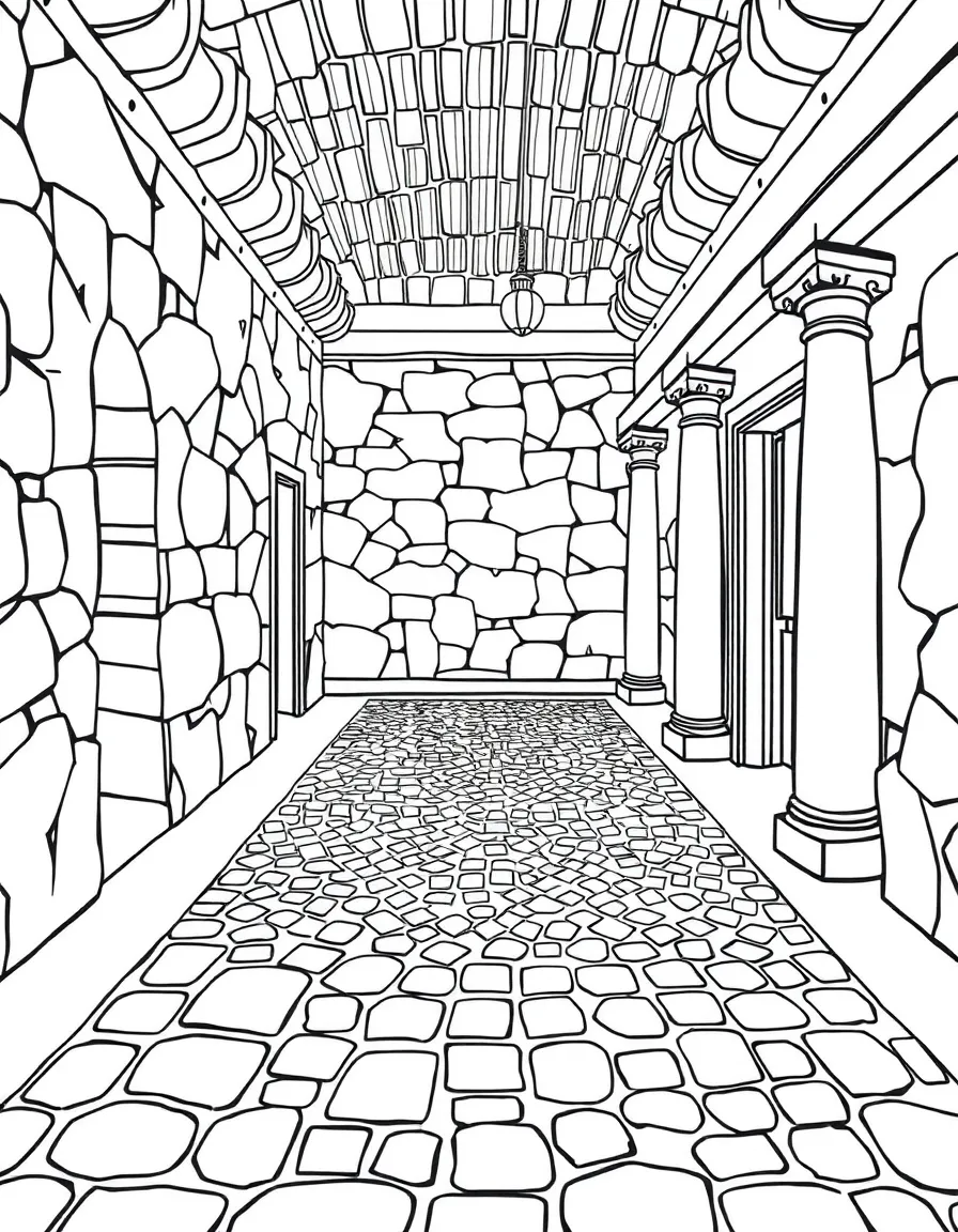 (Italy) A mosaic floor in an ancient Roman house